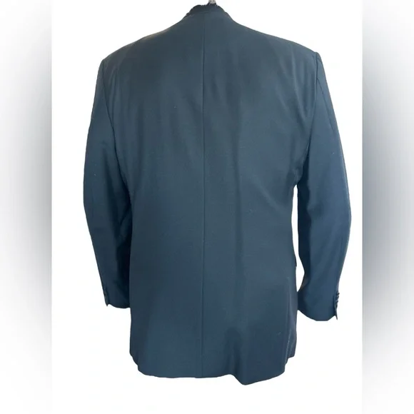 🖤 EUC CALVIN KLEIN Black Single-Breasted Tuxedo Jacket | 100% Wool | Men’s 46L - Picture 3 of 11